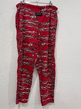 Vintage Zubaz Arizona Cardinals Sweatpants Mens Small Red Black White Drawstring